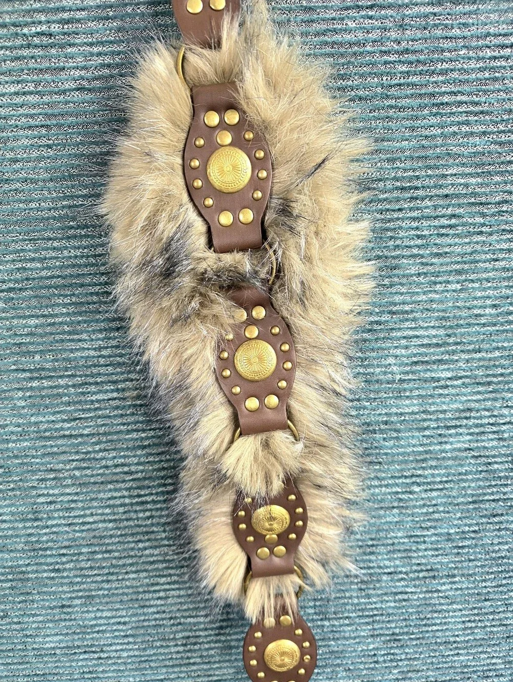 Faux Fur Y2K Style Faux Leather Belt For Cosplay, Festivals, Fun! NWOT